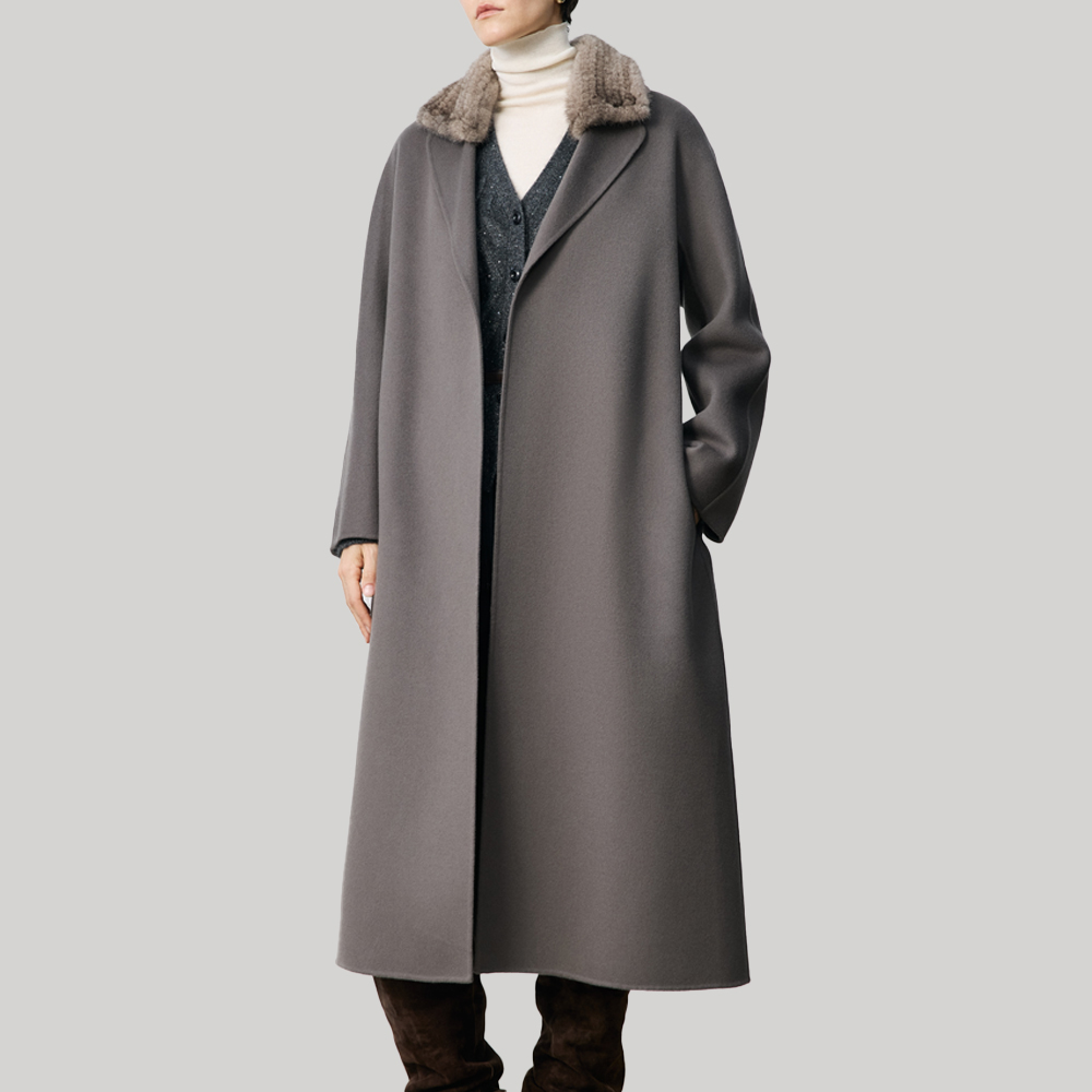 [MARIUS]メリノウールの両面ウールコート