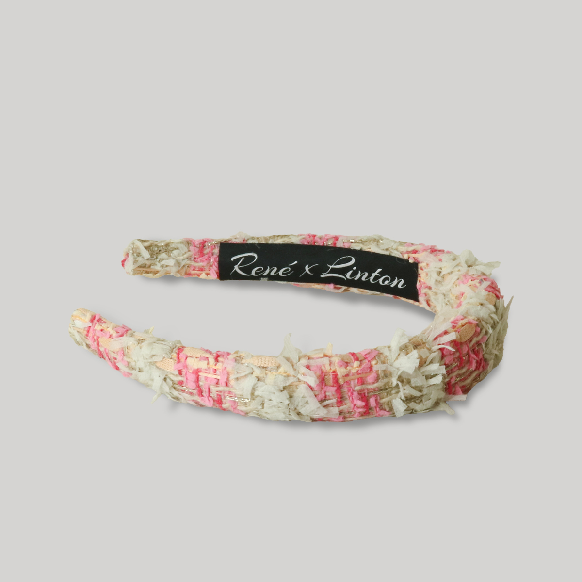 ツイードカチューシャ  ヘアバンド 2.5センチ