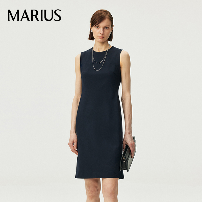 【MARIUS】クラシック丸襟ノースリーブワンピース