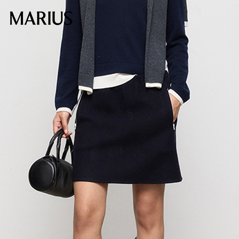 【MARIUS】ライトウォームゴムウエストミディスカート