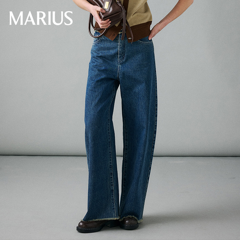 【MARIUS】カットオフデニムパンツ（ウォッシュド製品）