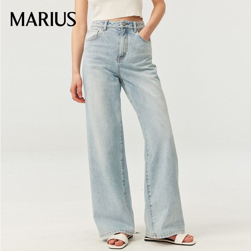 【MARIUS】ストレートデニムパンツ（ウォッシュド製品）