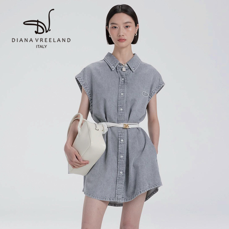 【Diana Vreeland】デニムノースリーブワンピース