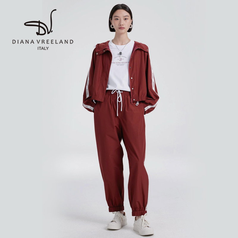 【Diana Vreeland】混色スポーツジャケット⁺スウェットパンツ