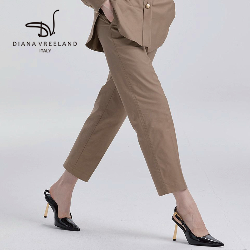 【Diana Vreeland】ツイルコットンストレートパンツ