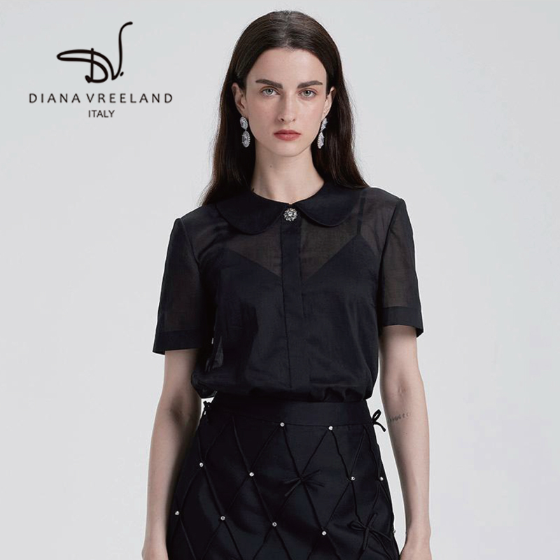 【Diana Vreeland】イートンカラー半袖シャツ