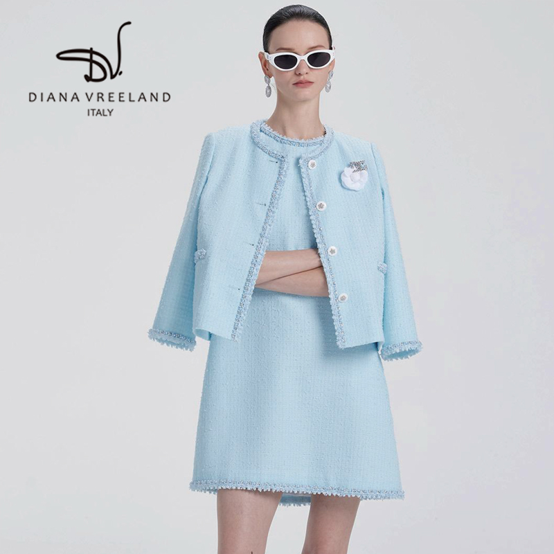 【Diana Vreeland】クルーネックノースリーブワンピース